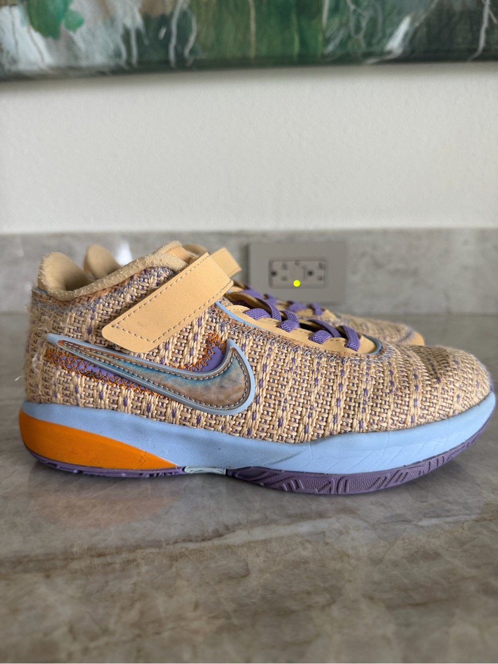 Nike LeBron 20 GS 'Summer Vibes' basketball shoes, size 2.5 Y